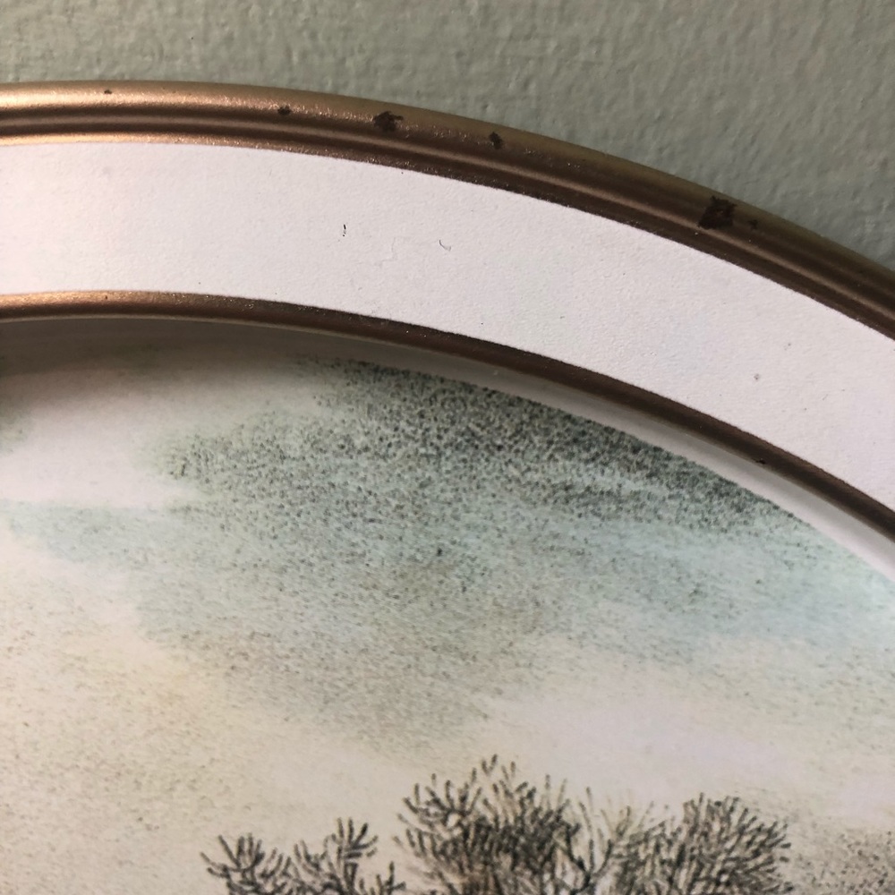 Vintage Currier and Ives Metal Tray - The American Homestead Winter - Picture 3 of 4